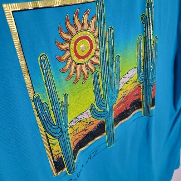 3XL SEDONA ARIZONA RED ROCKS CACTUS SUN DESERT 3D graphic tshirt LIKE NEW - Picture 9 of 9